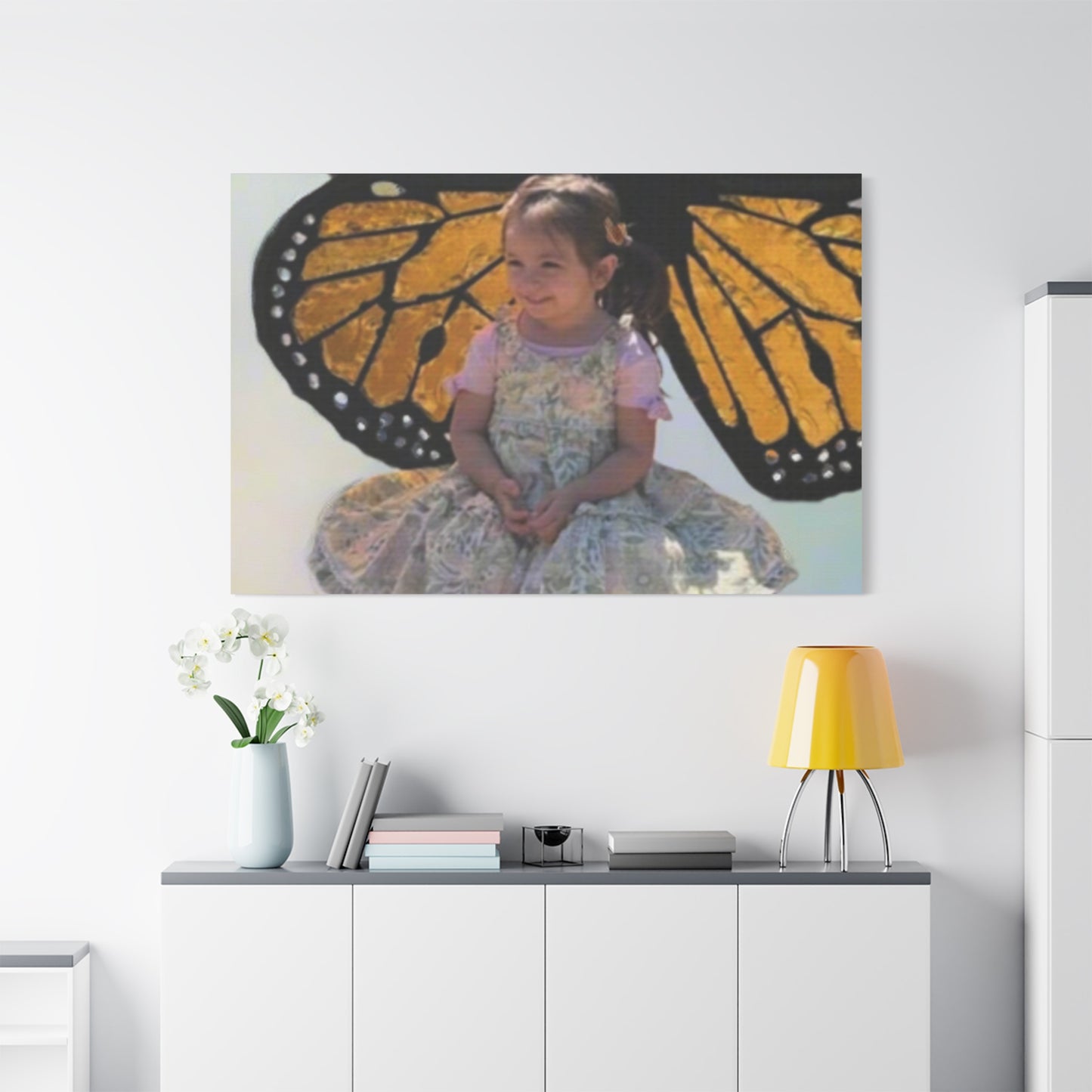 Canvas Print - Monarch Butterfly Wings & Joyful Child - Find Your Wings Collection