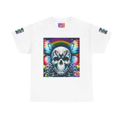 Skull Tee - Bright & Colorful Butterfly Design