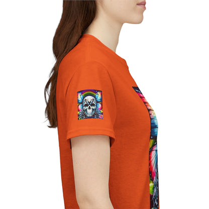 Skull Tee - Bright & Colorful Butterfly Design