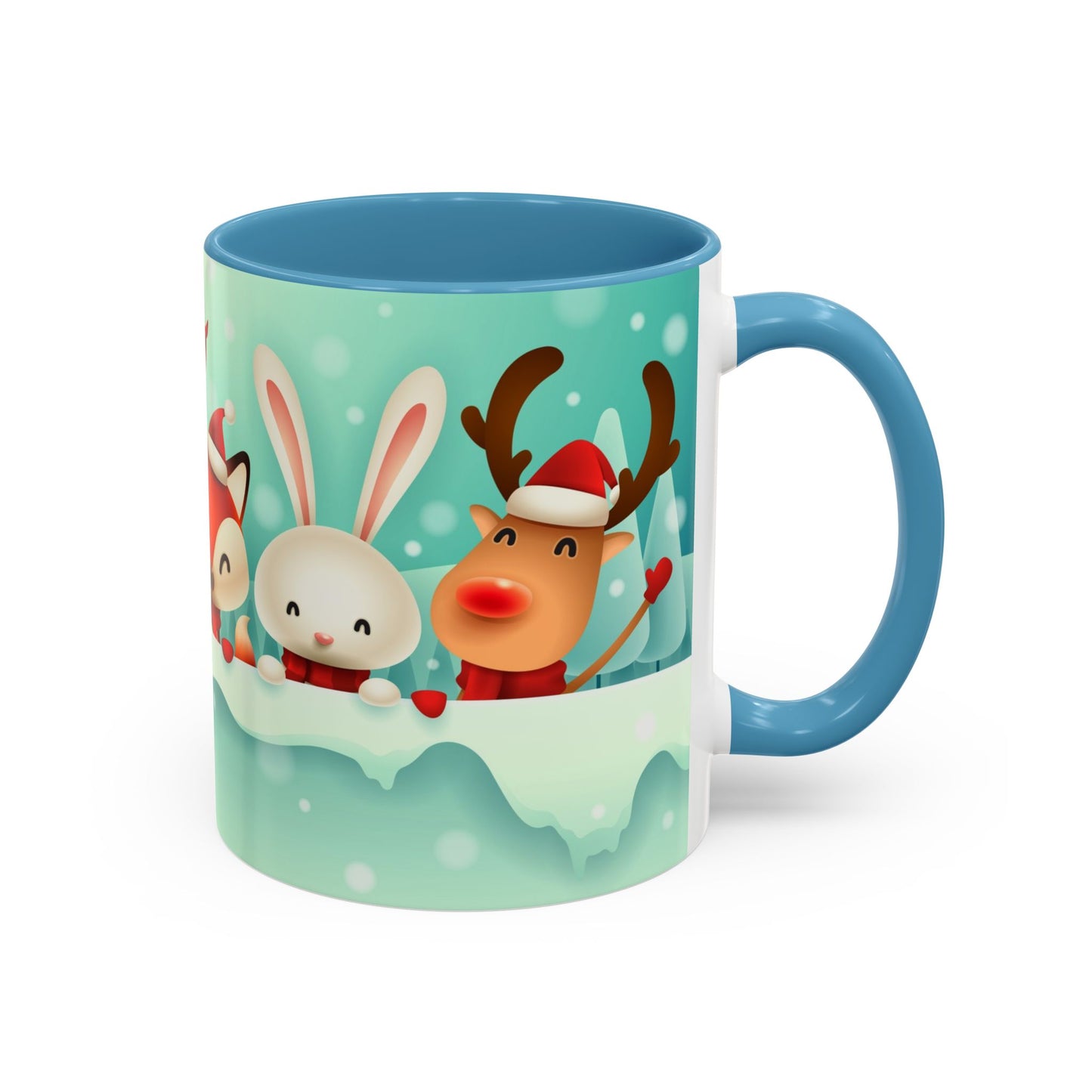 Festive Animal Friends Coffee Mug - Winter Holiday Theme