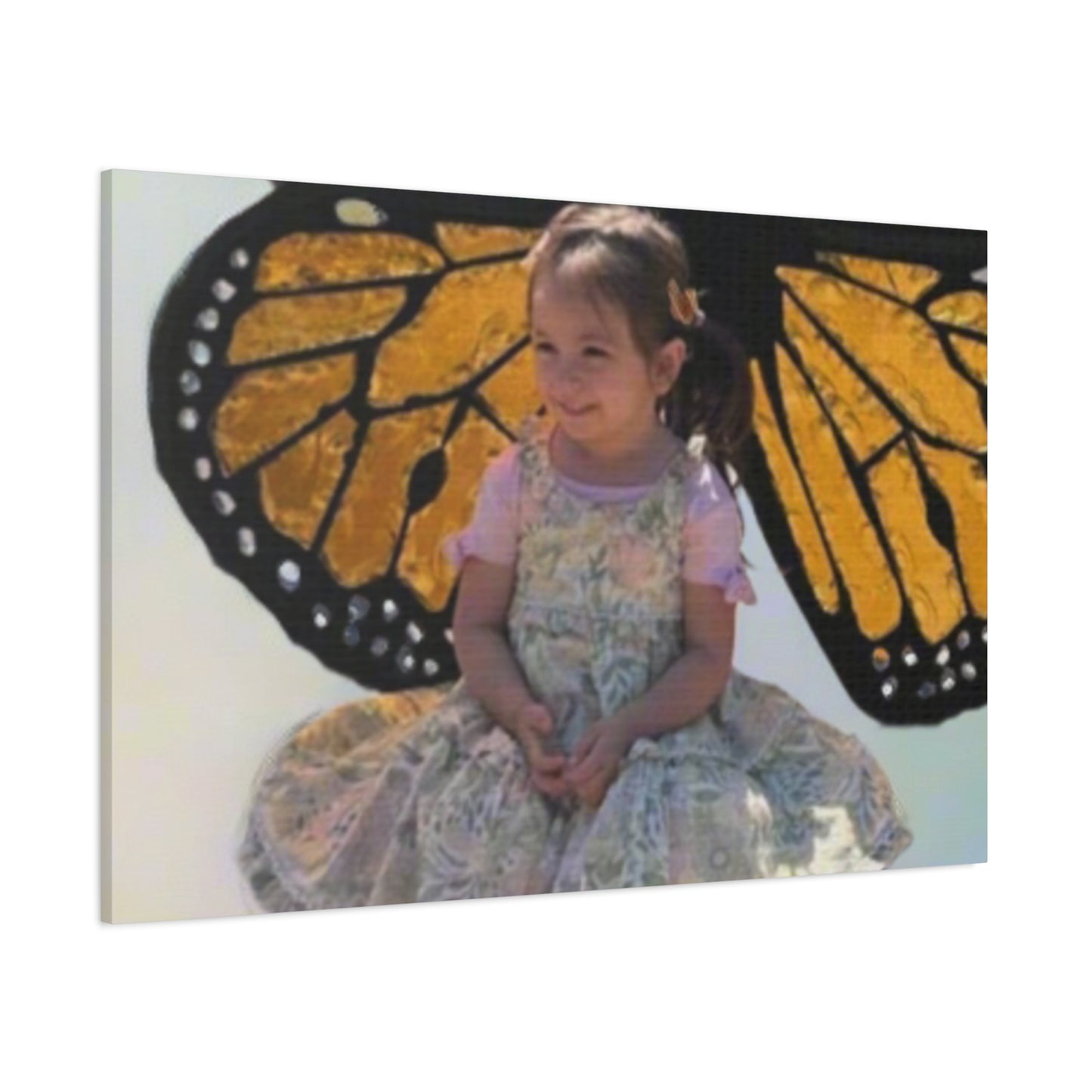 Canvas Print - Monarch Butterfly Wings & Joyful Child - Find Your Wings Collection