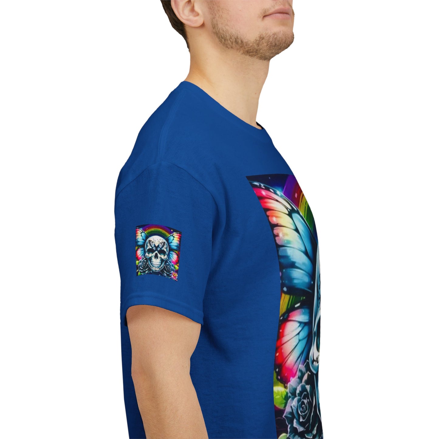 Skull Tee - Bright & Colorful Butterfly Design