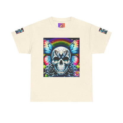 Skull Tee - Bright & Colorful Butterfly Design