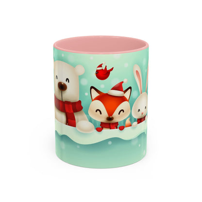 Festive Animal Friends Coffee Mug - Winter Holiday Theme