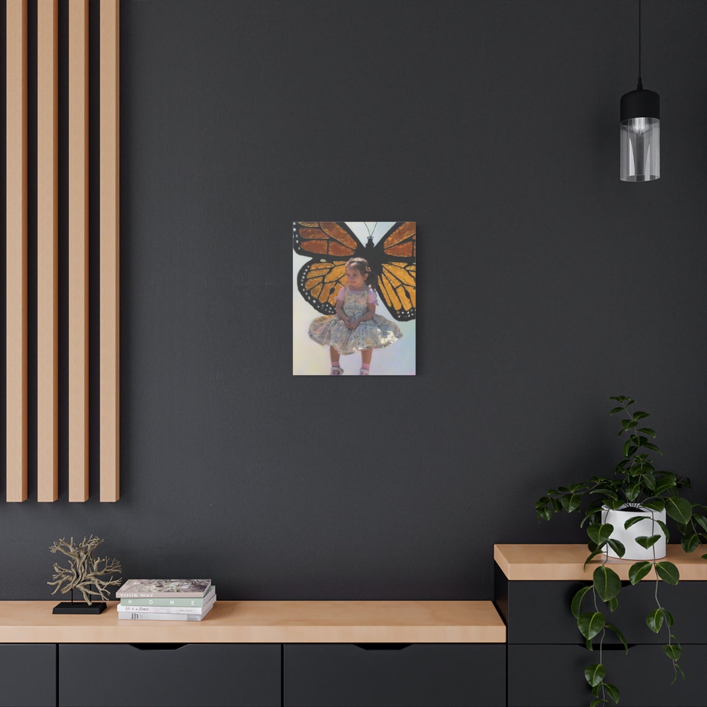 Canvas Print - Monarch Butterfly Wings & Joyful Child - Find Your Wings Collection