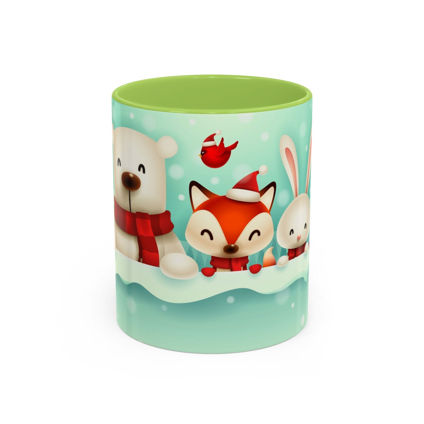 Festive Animal Friends Coffee Mug - Winter Holiday Theme