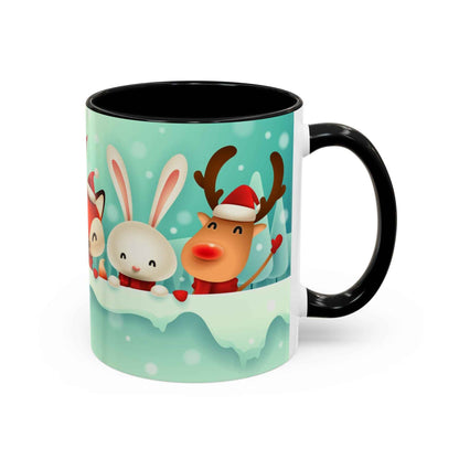 Festive Animal Friends Coffee Mug - Winter Holiday Theme