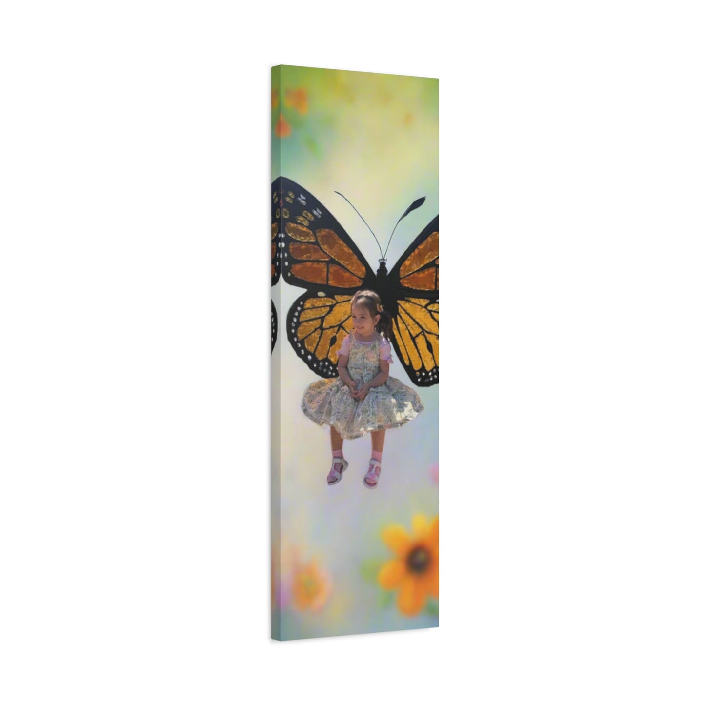 Canvas Print - Monarch Butterfly Wings & Joyful Child - Find Your Wings Collection