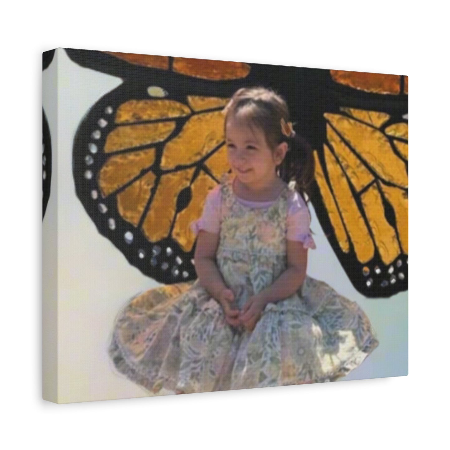 Canvas Print - Monarch Butterfly Wings & Joyful Child - Find Your Wings Collection