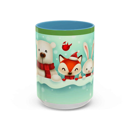 Festive Animal Friends Coffee Mug - Winter Holiday Theme