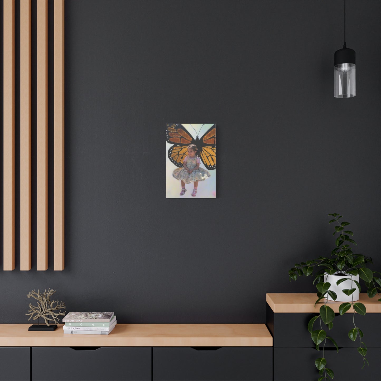 Canvas Print - Monarch Butterfly Wings & Joyful Child - Find Your Wings Collection