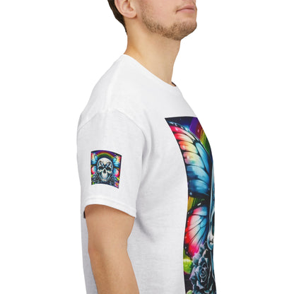 Skull Tee - Bright & Colorful Butterfly Design
