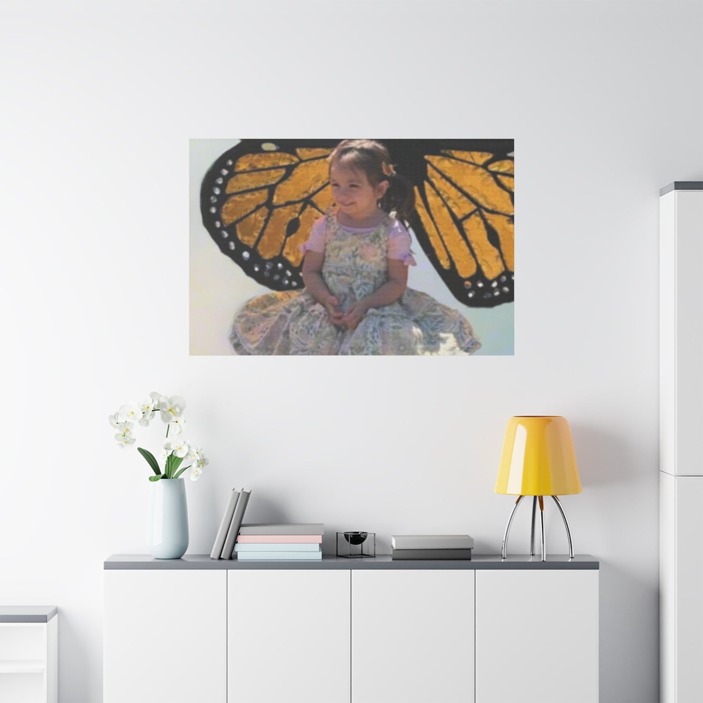 Canvas Print - Monarch Butterfly Wings & Joyful Child - Find Your Wings Collection