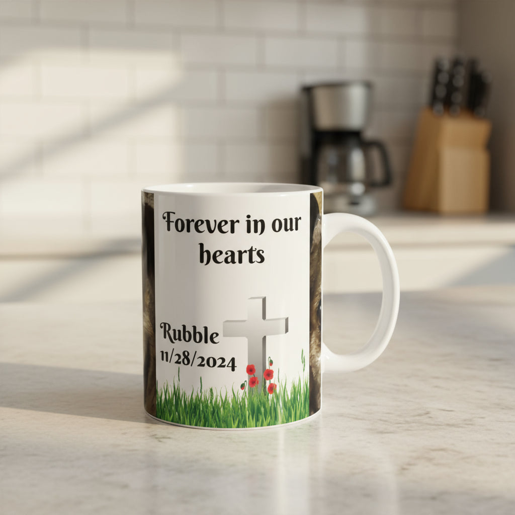 Memorial Pet Mug - Forever in Our Hearts 11oz