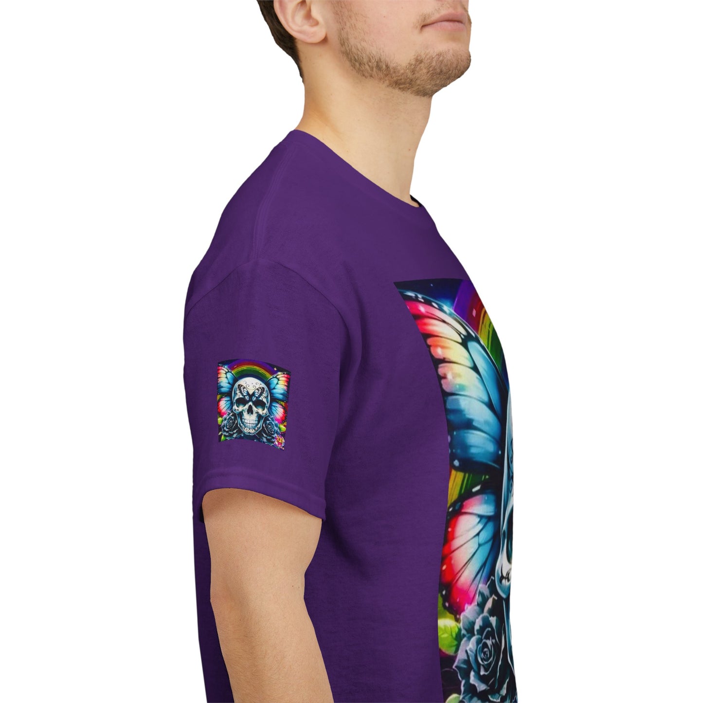 Skull Tee - Bright & Colorful Butterfly Design