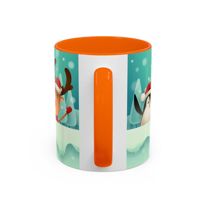 Festive Animal Friends Coffee Mug - Winter Holiday Theme