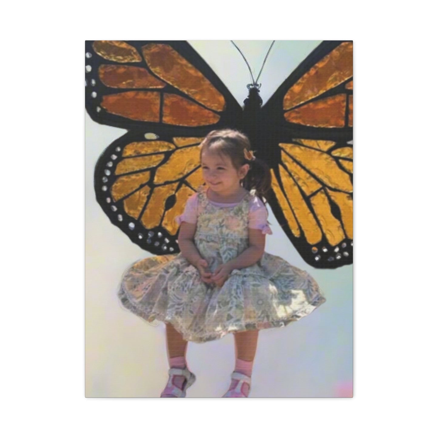 Canvas Print - Monarch Butterfly Wings & Joyful Child - Find Your Wings Collection