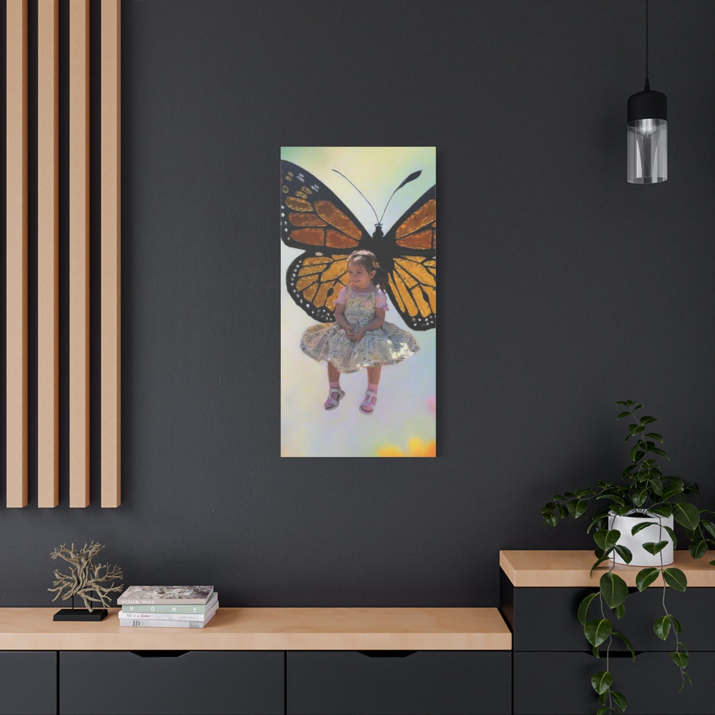 Canvas Print - Monarch Butterfly Wings & Joyful Child - Find Your Wings Collection