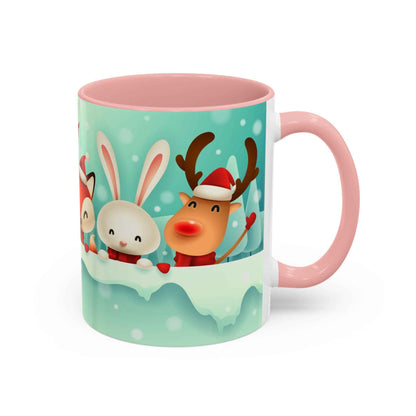 Festive Animal Friends Coffee Mug - Winter Holiday Theme