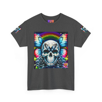 Skull Tee - Bright & Colorful Butterfly Design