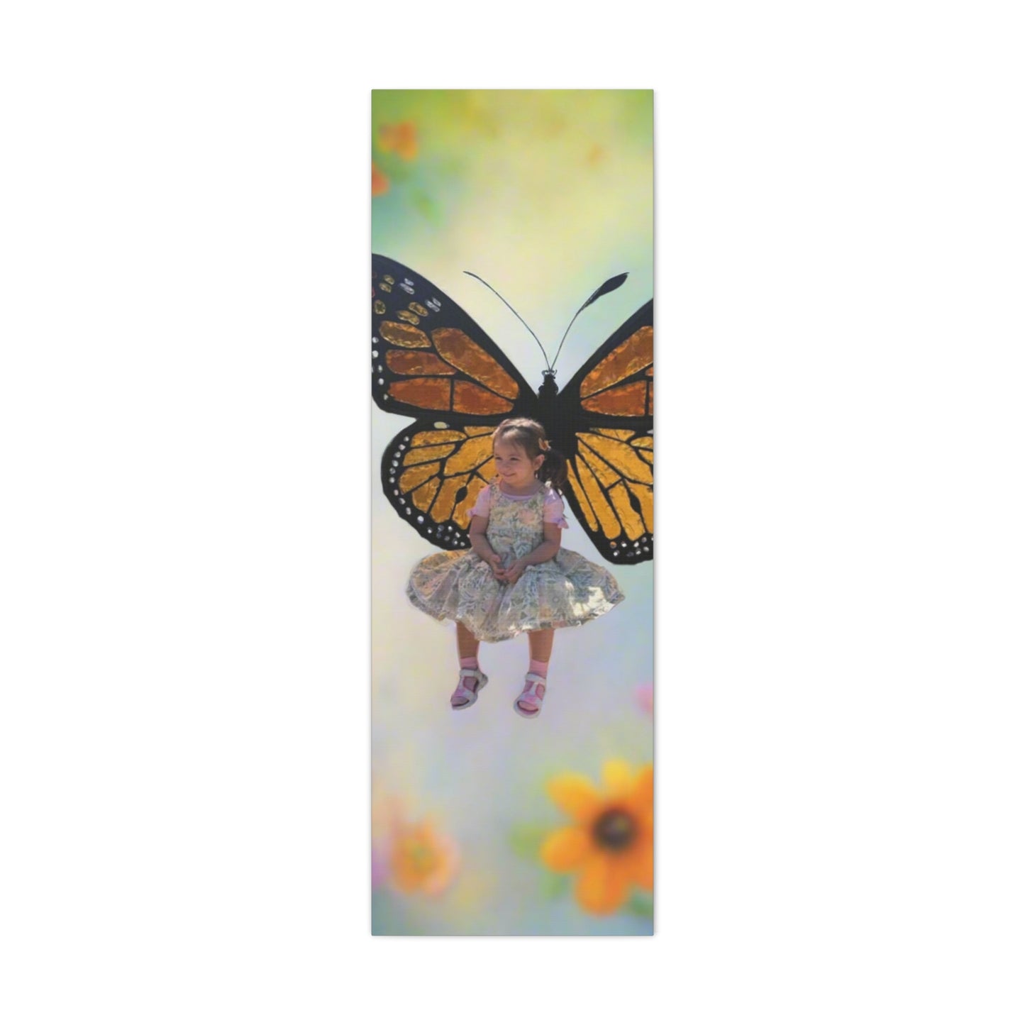 Canvas Print - Monarch Butterfly Wings & Joyful Child - Find Your Wings Collection