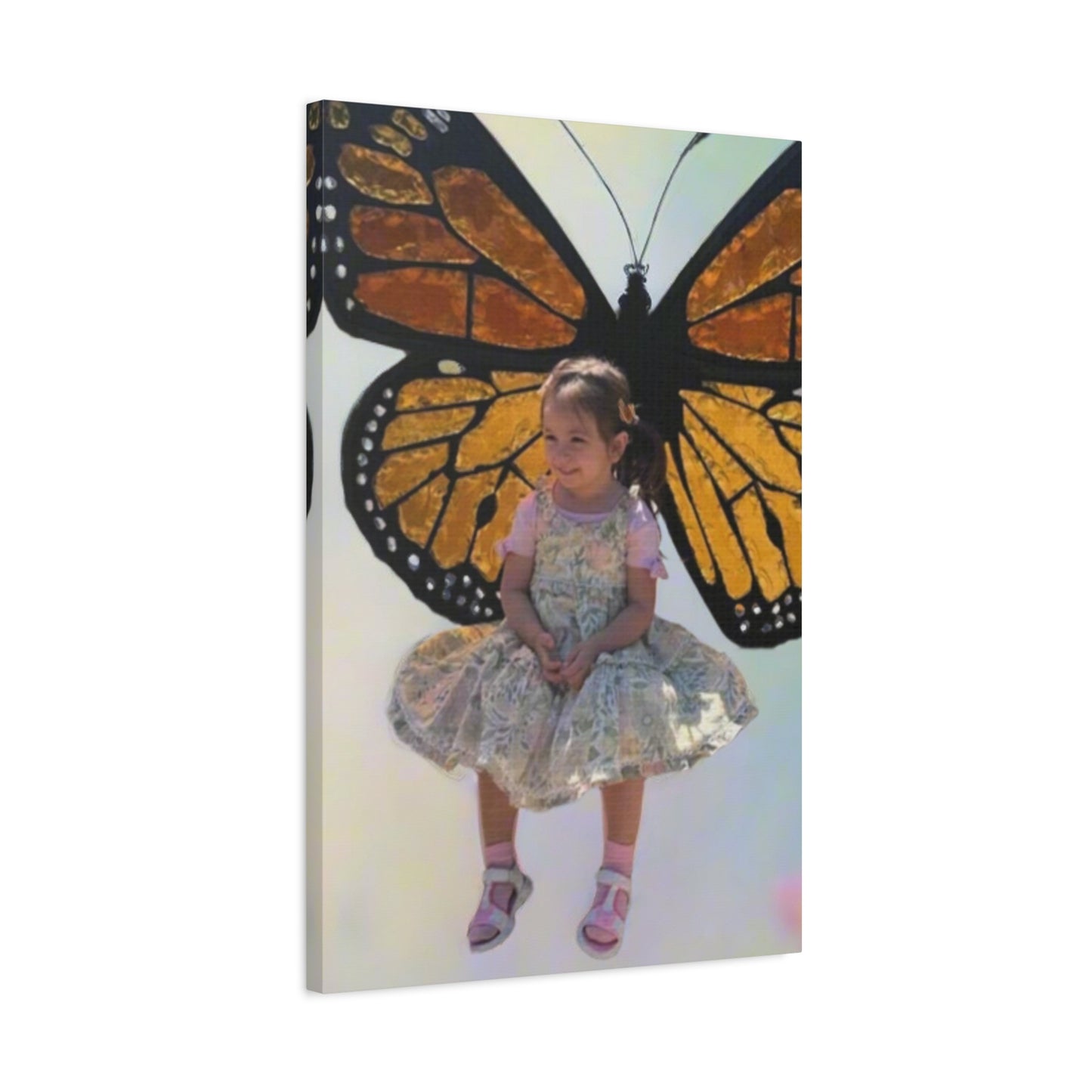Canvas Print - Monarch Butterfly Wings & Joyful Child - Find Your Wings Collection
