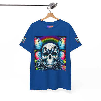Skull Tee - Bright & Colorful Butterfly Design