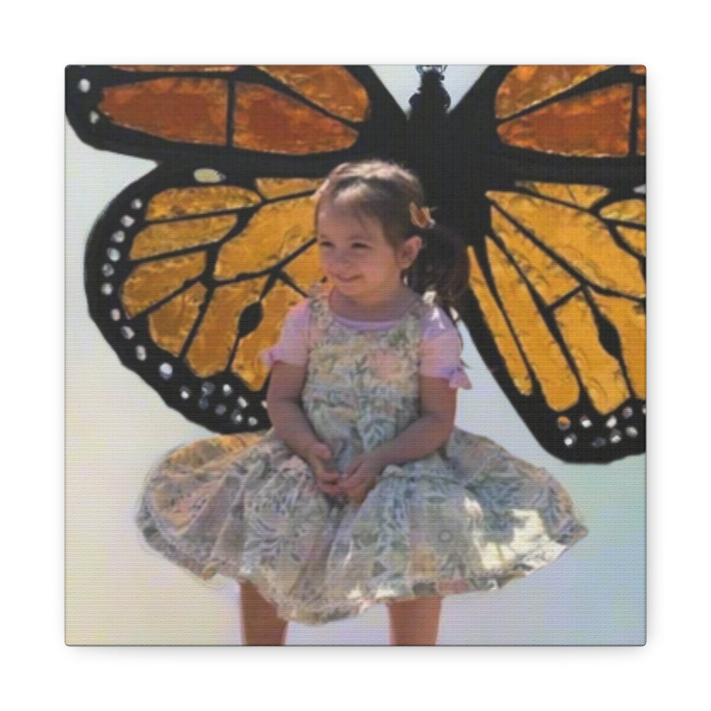 Canvas Print - Monarch Butterfly Wings & Joyful Child - Find Your Wings Collection