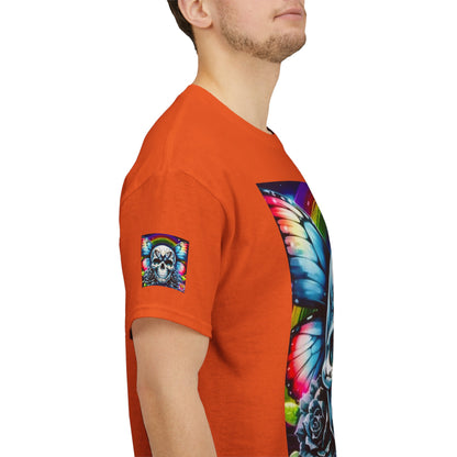Skull Tee - Bright & Colorful Butterfly Design