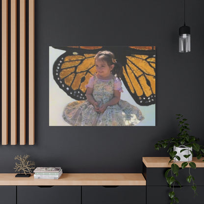 Canvas Print - Monarch Butterfly Wings & Joyful Child - Find Your Wings Collection