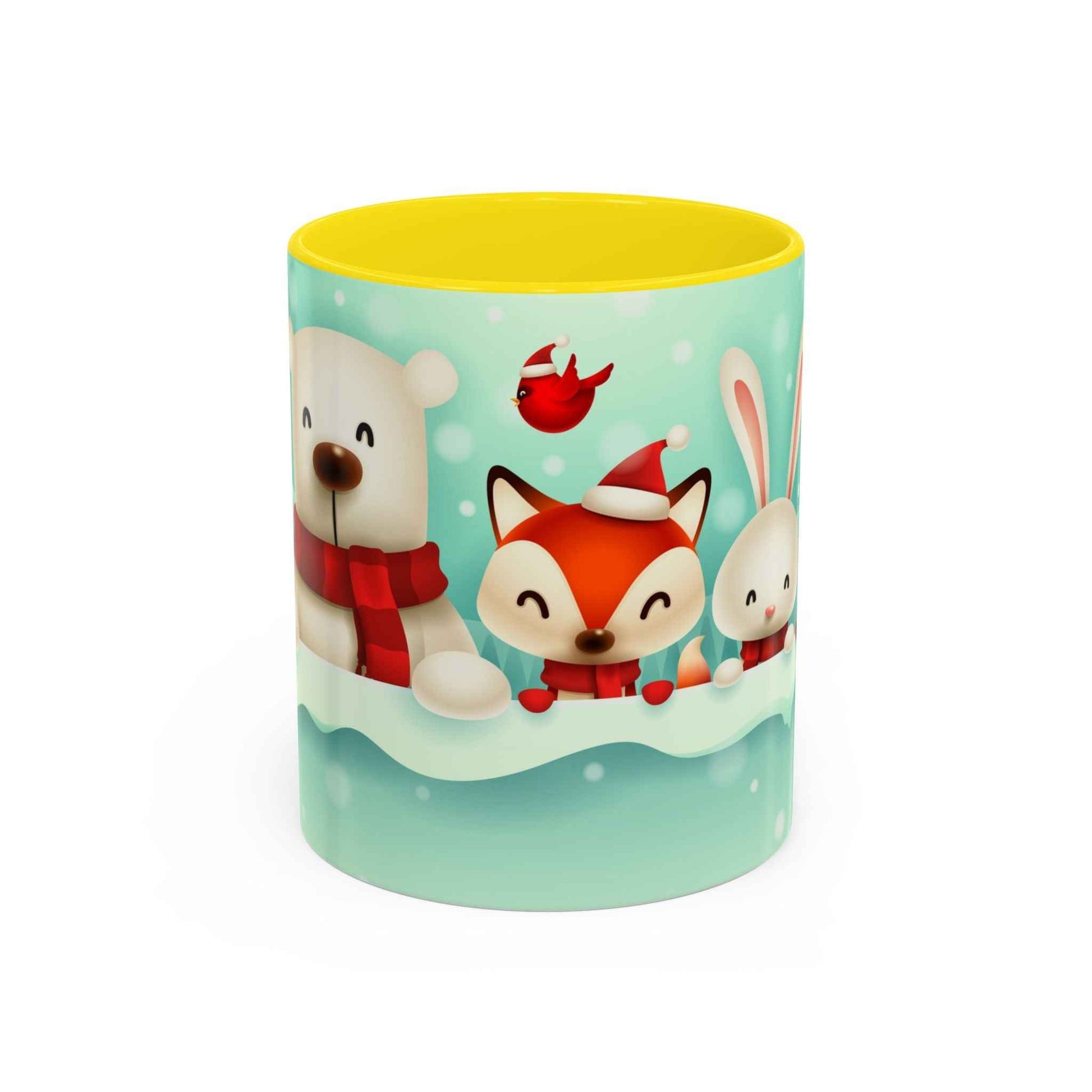 Festive Animal Friends Coffee Mug - Winter Holiday Theme