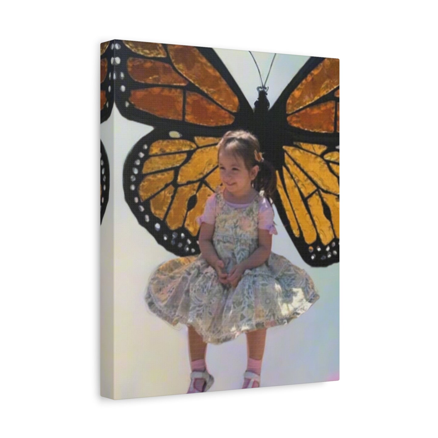 Canvas Print - Monarch Butterfly Wings & Joyful Child - Find Your Wings Collection