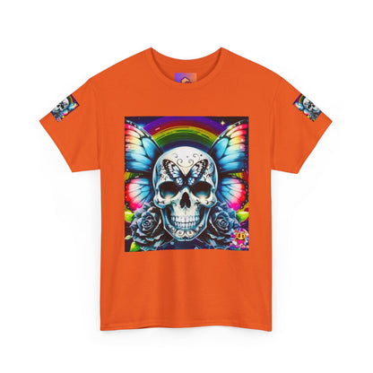 Skull Tee - Bright & Colorful Butterfly Design