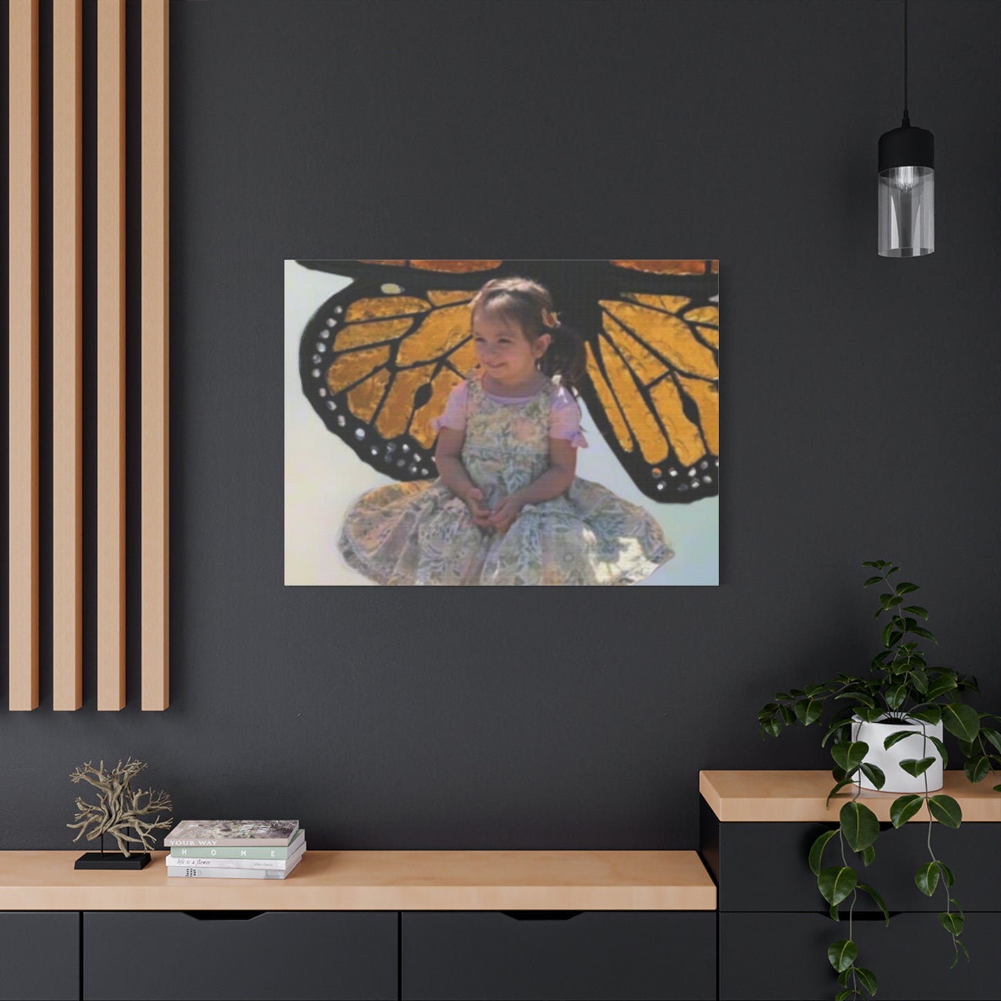 Canvas Print - Monarch Butterfly Wings & Joyful Child - Find Your Wings Collection