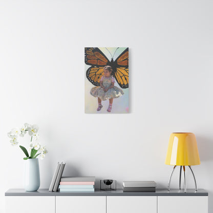 Canvas Print - Monarch Butterfly Wings & Joyful Child - Find Your Wings Collection