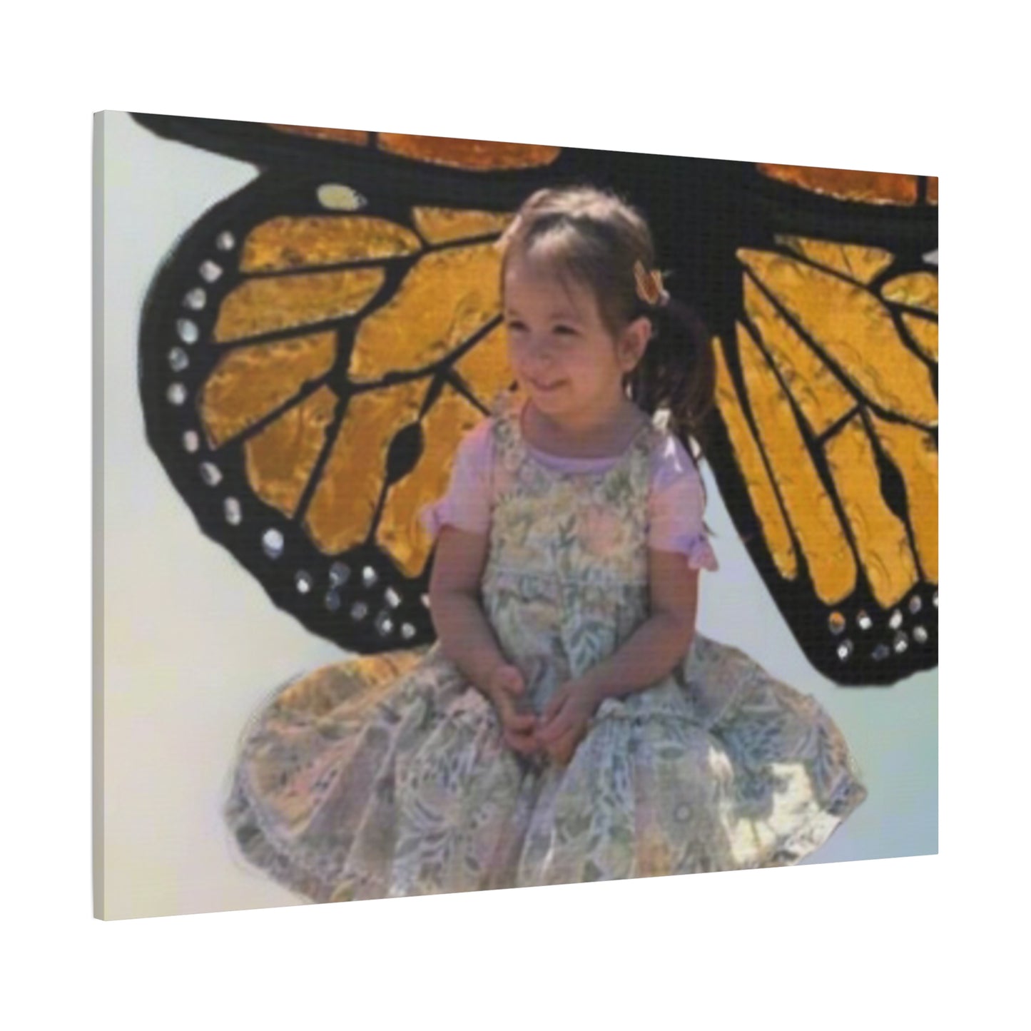 Canvas Print - Monarch Butterfly Wings & Joyful Child - Find Your Wings Collection