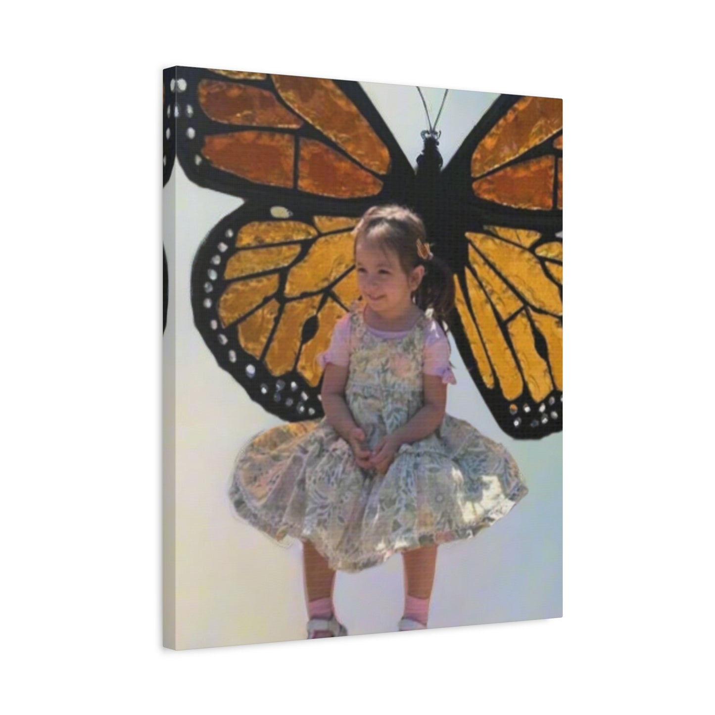 Canvas Print - Monarch Butterfly Wings & Joyful Child - Find Your Wings Collection
