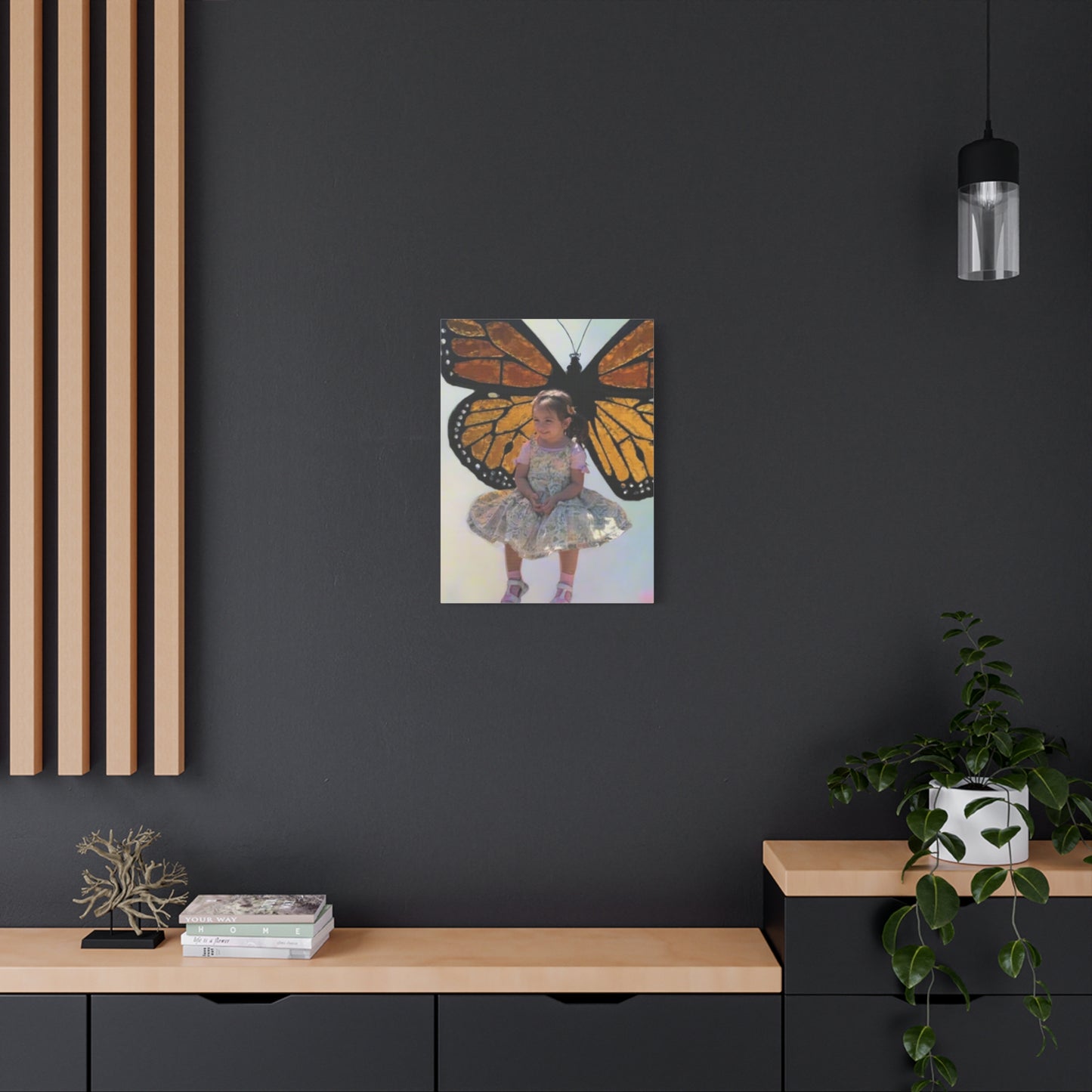 Canvas Print - Monarch Butterfly Wings & Joyful Child - Find Your Wings Collection