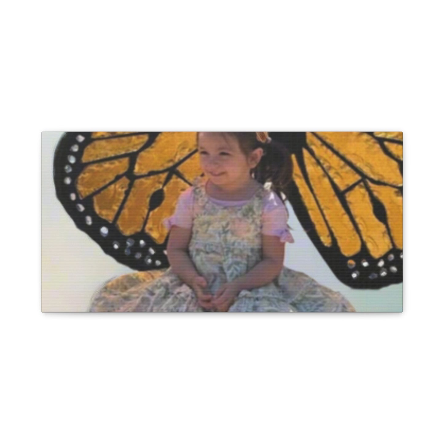 Canvas Print - Monarch Butterfly Wings & Joyful Child - Find Your Wings Collection