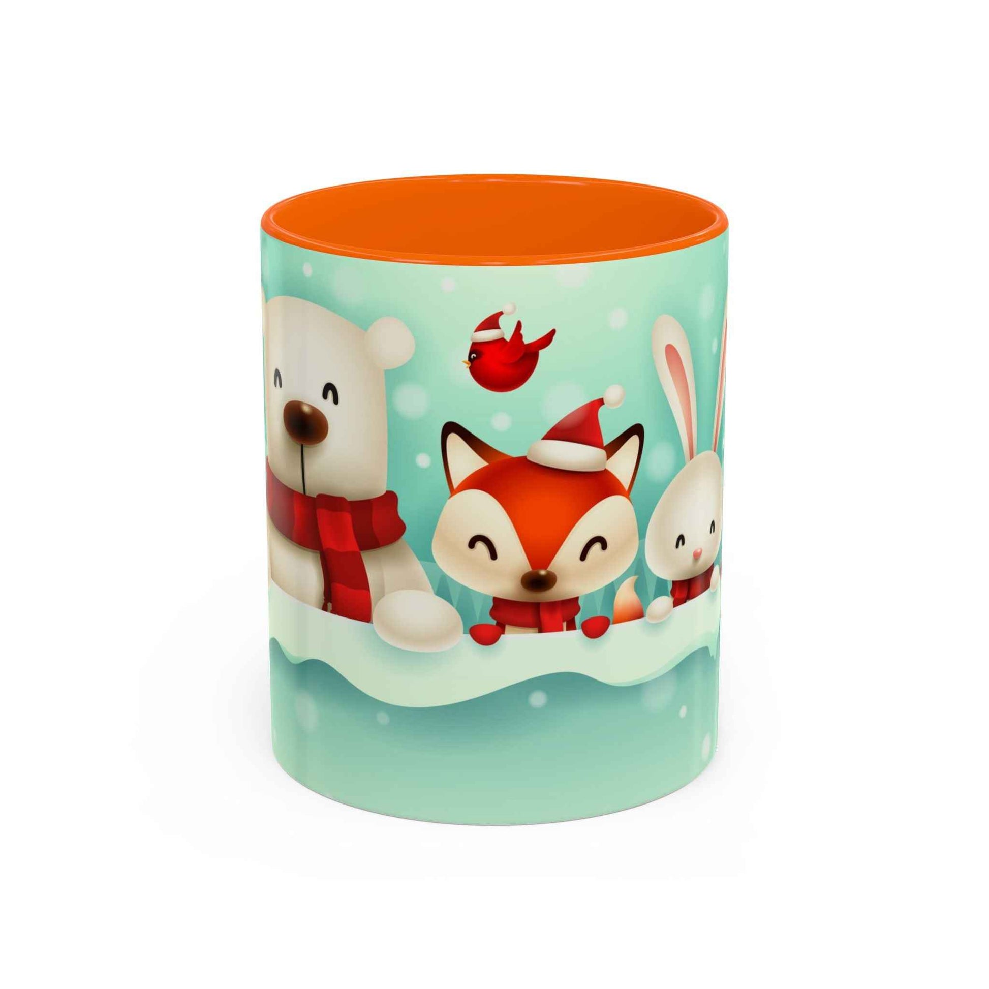 Festive Animal Friends Coffee Mug - Winter Holiday Theme