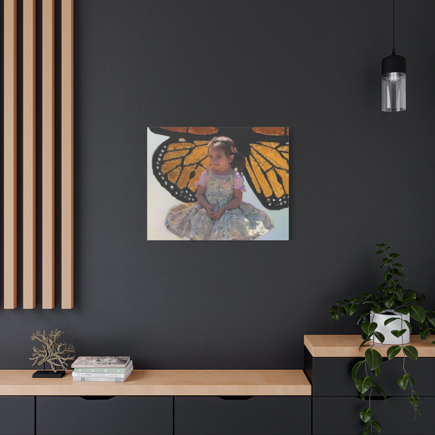 Canvas Print - Monarch Butterfly Wings & Joyful Child - Find Your Wings Collection