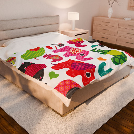 Elephant Plush Blanket | Nursery Decor | Baby Shower Gift