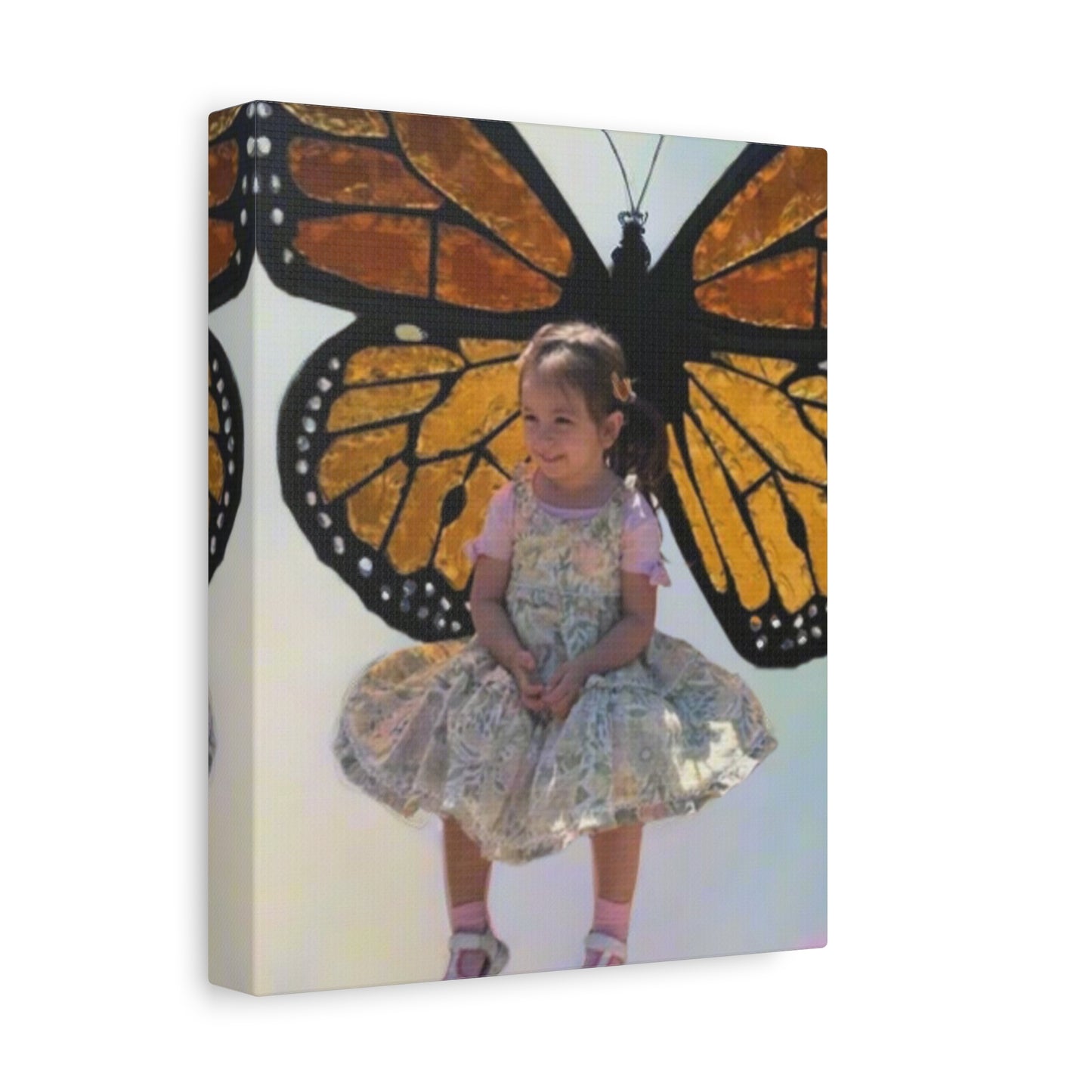 Canvas Print - Monarch Butterfly Wings & Joyful Child - Find Your Wings Collection