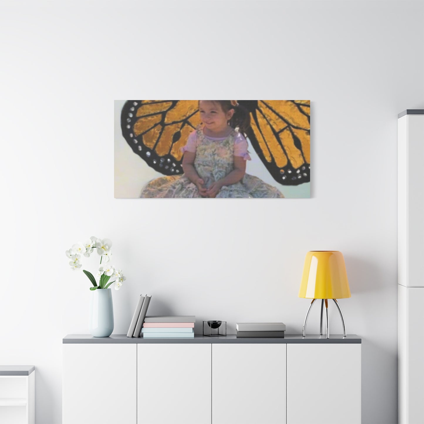Canvas Print - Monarch Butterfly Wings & Joyful Child - Find Your Wings Collection