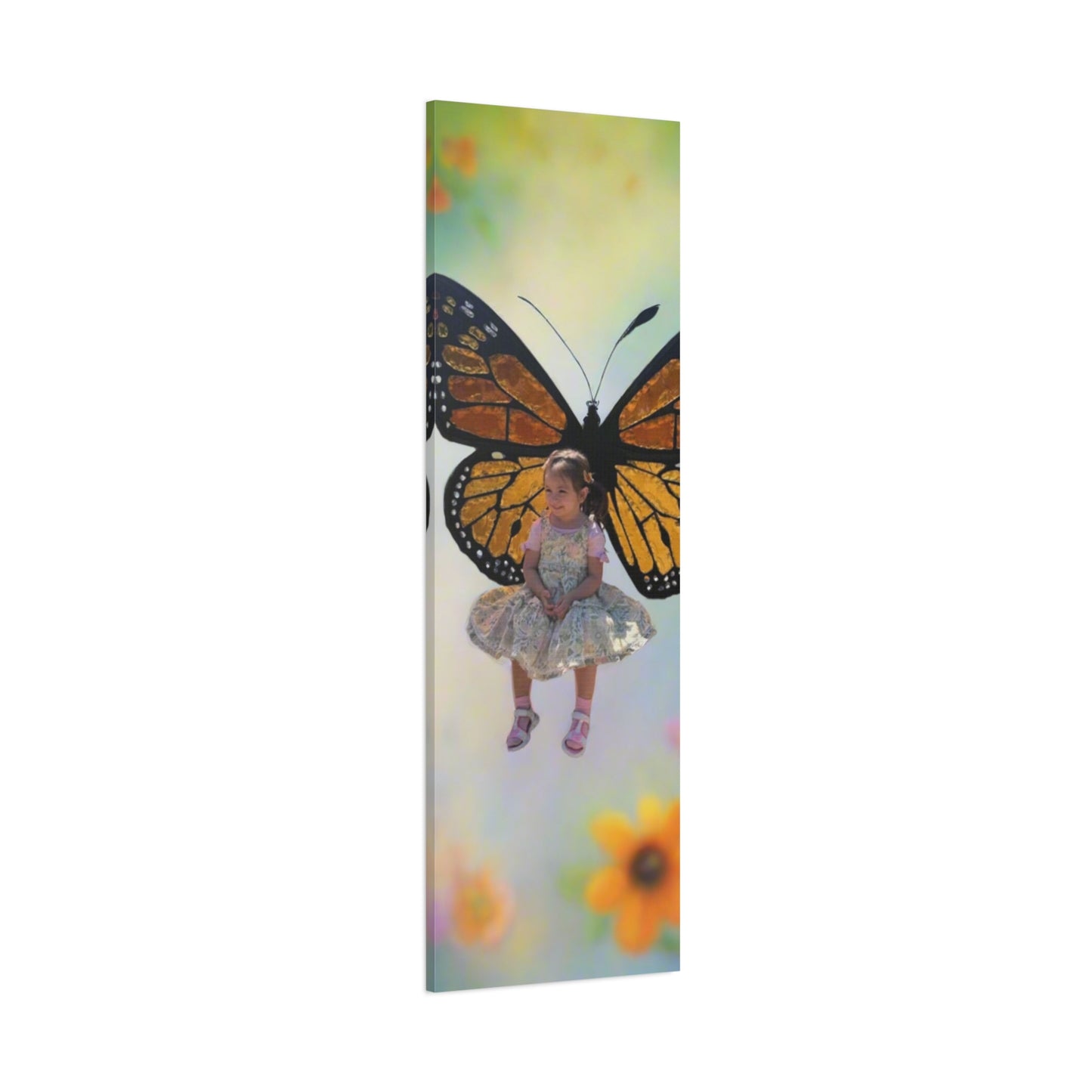 Canvas Print - Monarch Butterfly Wings & Joyful Child - Find Your Wings Collection