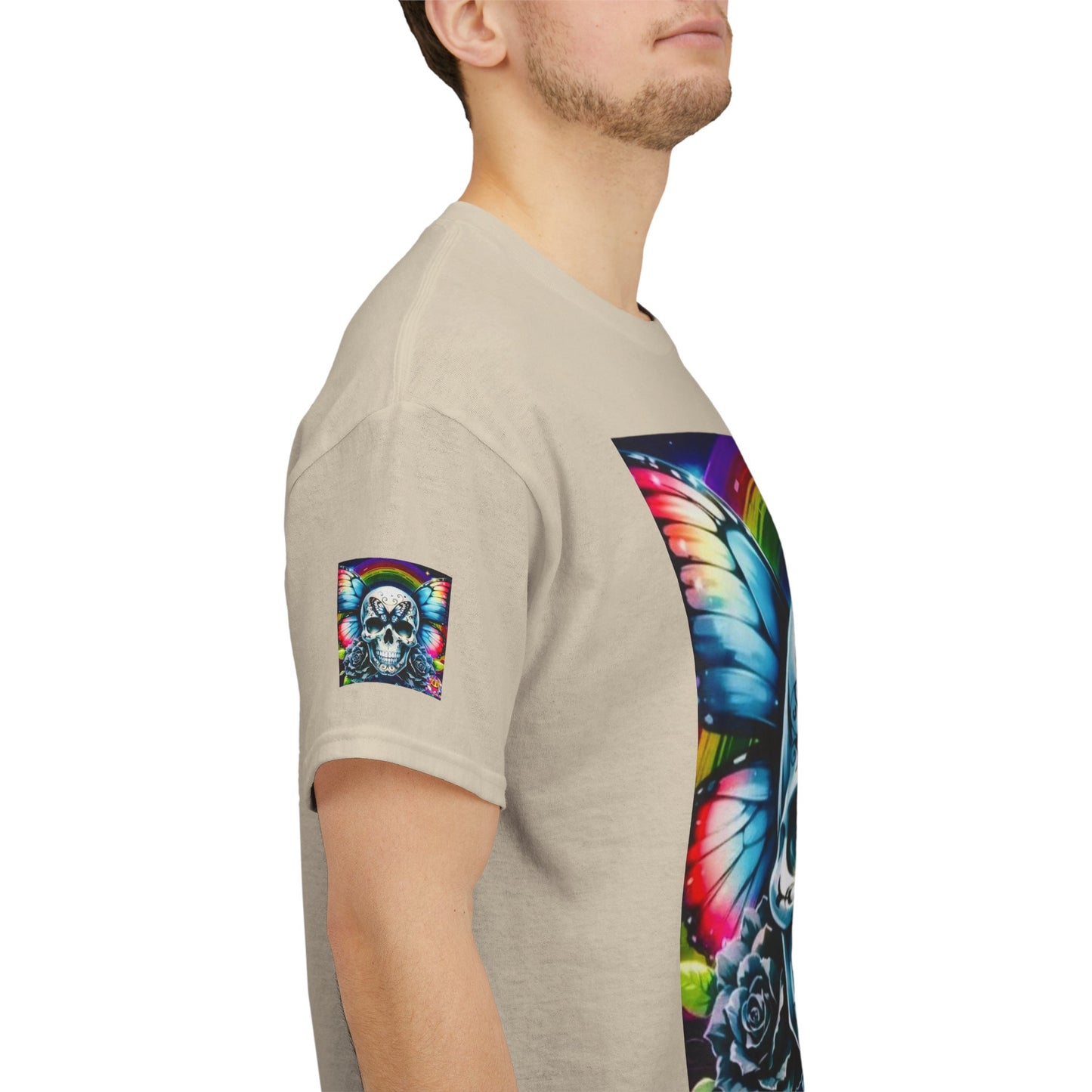 Skull Tee - Bright & Colorful Butterfly Design