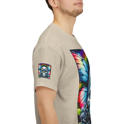 Skull Tee - Bright & Colorful Butterfly Design