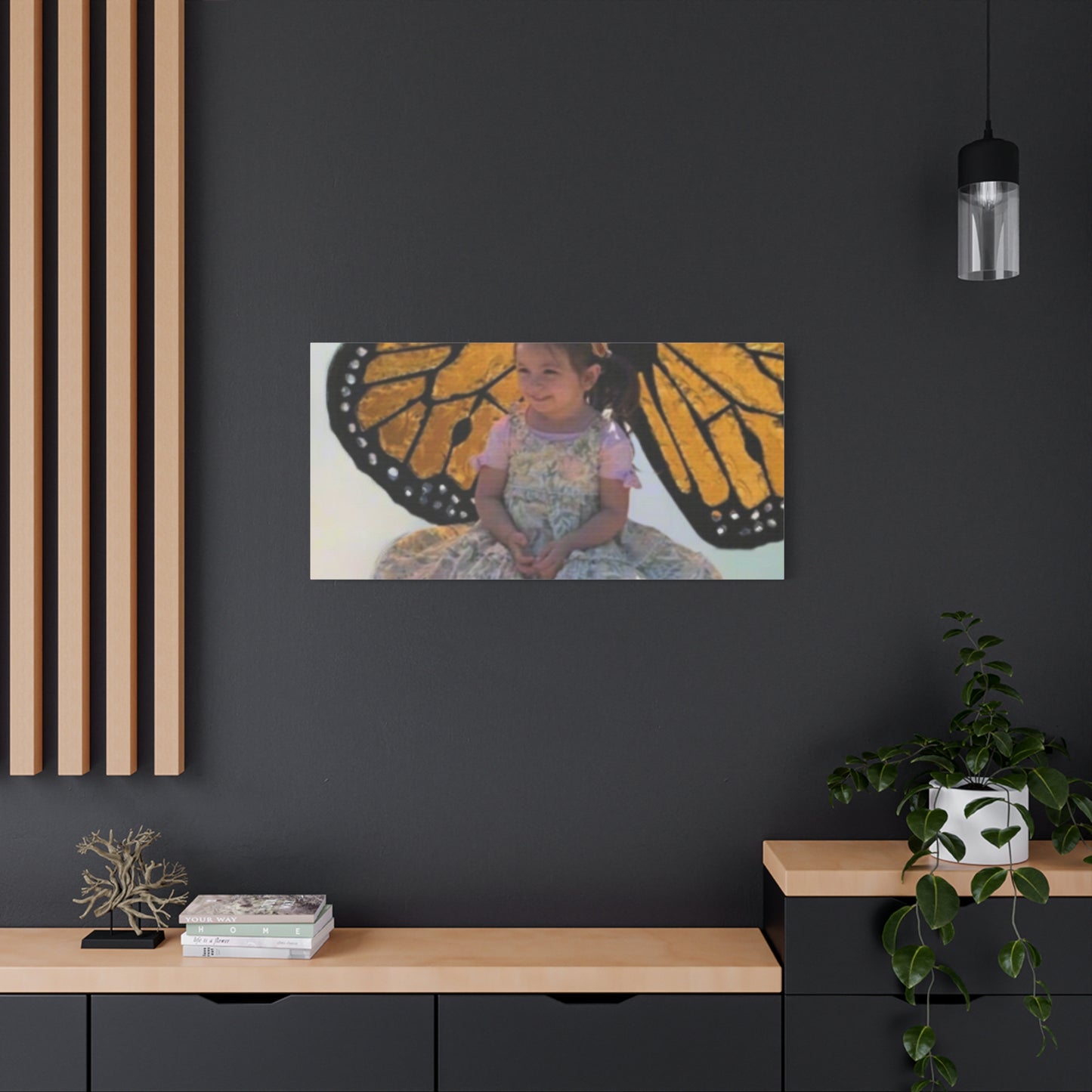 Canvas Print - Monarch Butterfly Wings & Joyful Child - Find Your Wings Collection