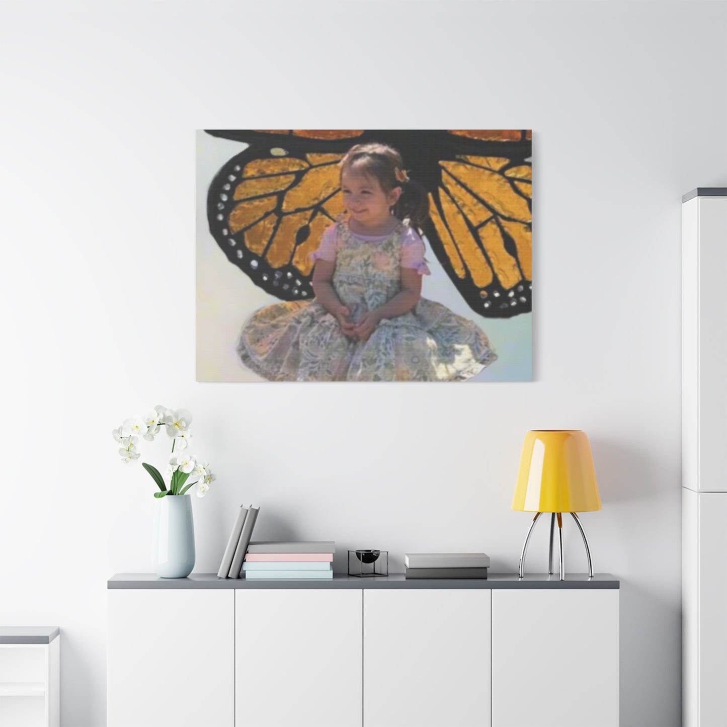 Canvas Print - Monarch Butterfly Wings & Joyful Child - Find Your Wings Collection