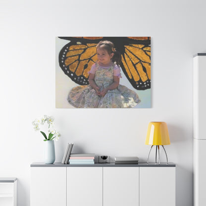 Canvas Print - Monarch Butterfly Wings & Joyful Child - Find Your Wings Collection